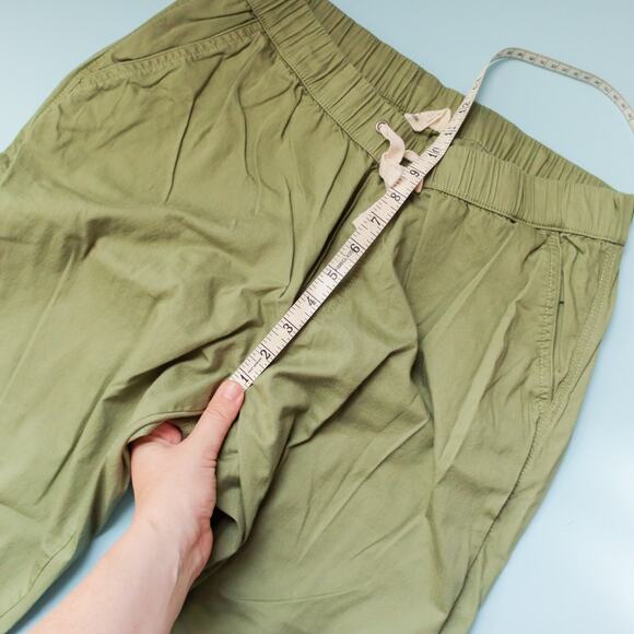 Pact Olive Green Daily Twill Waist Ankle Organic Cotton Pants Size Large - Picture 6 of 9